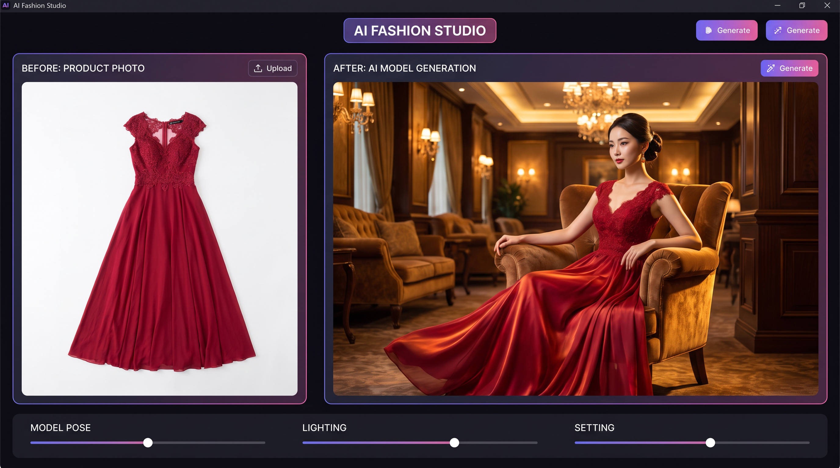 AI Content Studio — Model Photo Generation
